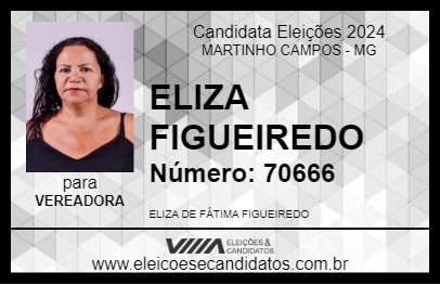 Candidato ELIZA FIGUEIREDO 2024 - MARTINHO CAMPOS - Eleições