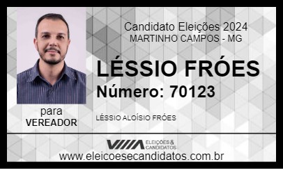 Candidato LÉSSIO FRÓES 2024 - MARTINHO CAMPOS - Eleições