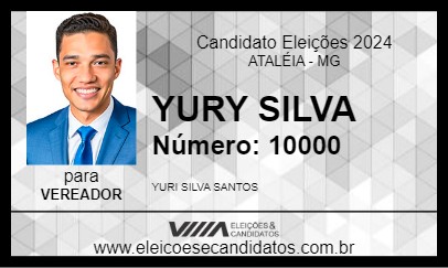 Candidato YURY SILVA 2024 - ATALÉIA - Eleições