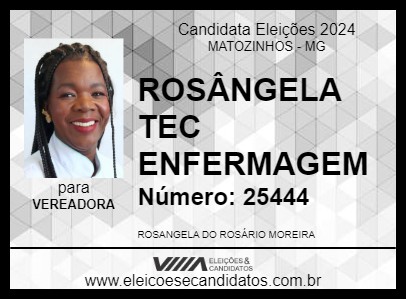 Candidato ROSÂNGELA TEC ENFERMAGEM 2024 - MATOZINHOS - Eleições