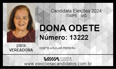 Candidato DONA ODETE 2024 - ITAIPÉ - Eleições