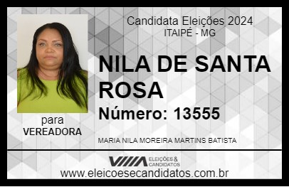 Candidato NILA DE SANTA ROSA 2024 - ITAIPÉ - Eleições