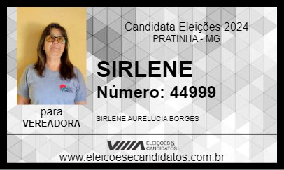 Candidato SIRLENE 2024 - PRATINHA - Eleições