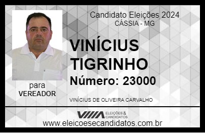 Candidato VINÍCIUS TIGRINHO 2024 - CÁSSIA - Eleições