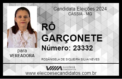 Candidato RÔ GARÇONETE 2024 - CÁSSIA - Eleições