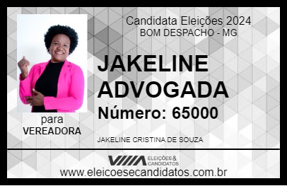 Candidato JAKELINE ADVOGADA 2024 - BOM DESPACHO - Eleições