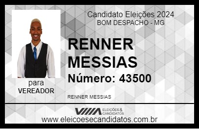 Candidato RENNER MESSIAS 2024 - BOM DESPACHO - Eleições