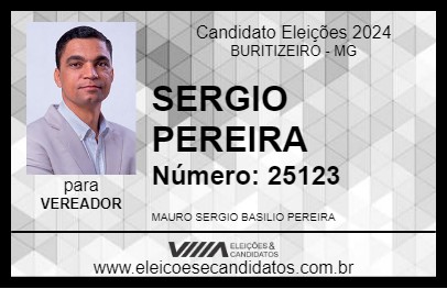 Candidato SERGIO PEREIRA 2024 - BURITIZEIRO - Eleições