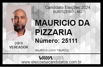 Candidato MAURICIO DA PIZZARIA 2024 - BURITIZEIRO - Eleições