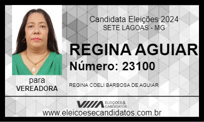 Candidato REGINA AGUIAR 2024 - SETE LAGOAS - Eleições