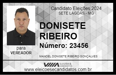 Candidato DONISETE RIBEIRO 2024 - SETE LAGOAS - Eleições