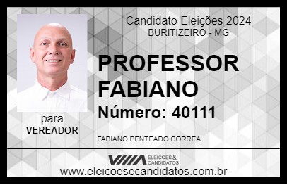 Candidato PROFESSOR FABIANO 2024 - BURITIZEIRO - Eleições