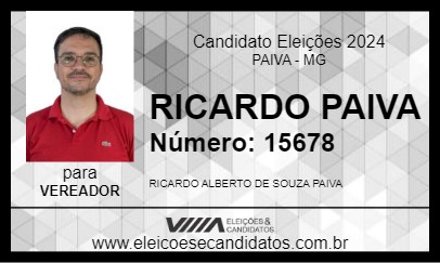 Candidato RICARDO PAIVA 2024 - PAIVA - Eleições