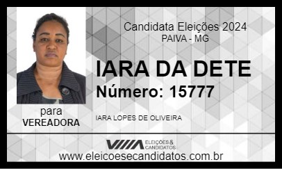 Candidato IARA DA DETE 2024 - PAIVA - Eleições