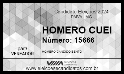 Candidato HOMERO CUEI 2024 - PAIVA - Eleições