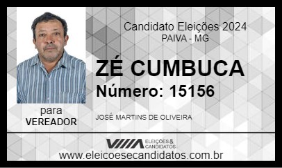 Candidato ZÉ CUMBUCA 2024 - PAIVA - Eleições