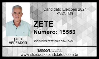 Candidato ZETE 2024 - PAIVA - Eleições