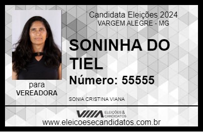 Candidato SONINHA DO TIEL 2024 - VARGEM ALEGRE - Eleições