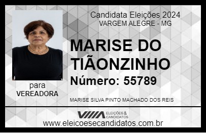 Candidato MARISE DO TIÃONZINHO 2024 - VARGEM ALEGRE - Eleições