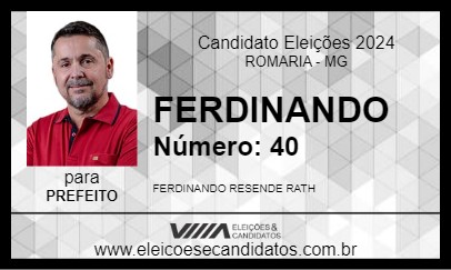 Candidato FERDINANDO 2024 - ROMARIA - Eleições