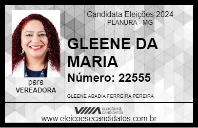 Candidato GLEENE DA MARIA 2024 - PLANURA - Eleições