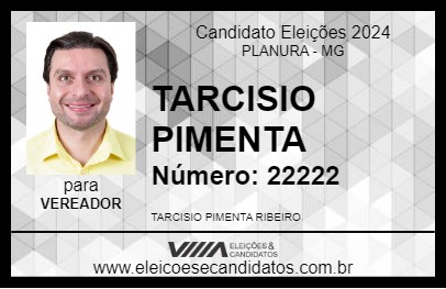 Candidato TARCISIO PIMENTA 2024 - PLANURA - Eleições