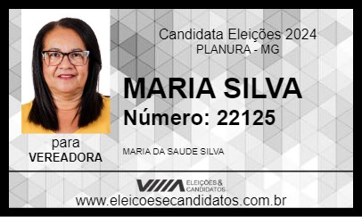 Candidato MARIA SILVA 2024 - PLANURA - Eleições