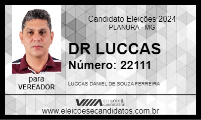 Candidato DR LUCCAS 2024 - PLANURA - Eleições