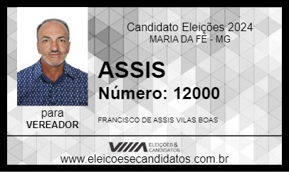 Candidato ASSIS 2024 - MARIA DA FÉ - Eleições