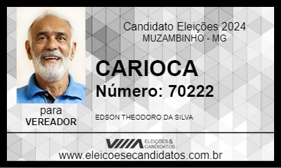 Candidato CARIOCA  2024 - MUZAMBINHO - Eleições