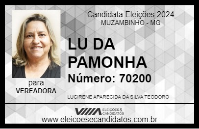 Candidato LU DA PAMONHA 2024 - MUZAMBINHO - Eleições