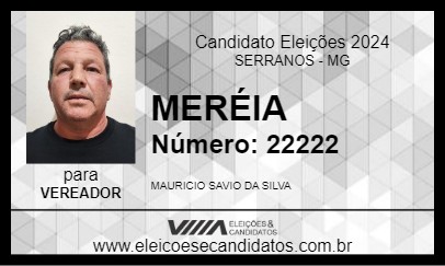 Candidato MERÉIA 2024 - SERRANOS - Eleições