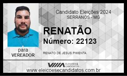 Candidato RENATÃO 2024 - SERRANOS - Eleições