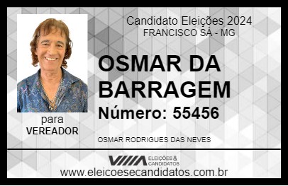 Candidato OSMAR DA BARRAGEM 2024 - FRANCISCO SÁ - Eleições