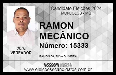 Candidato RAMON MECÂNICO 2024 - MONJOLOS - Eleições