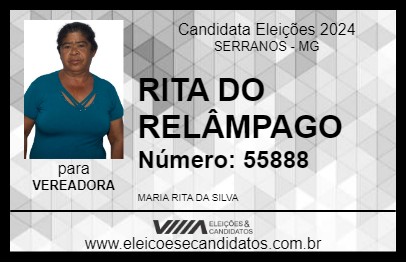 Candidato RITA DO RELÂMPAGO 2024 - SERRANOS - Eleições