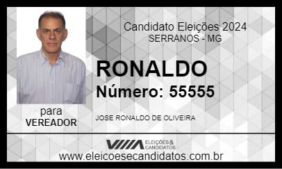 Candidato RONALDO 2024 - SERRANOS - Eleições