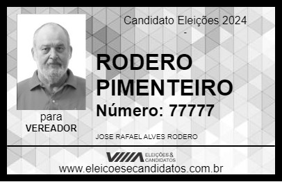 Candidato RODERO PIMENTEIRO 2024 - FRONTEIRA - Eleições