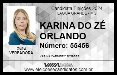 Candidato KARINA DO ZÉ ORLANDO 2024 - LAGOA GRANDE - Eleições