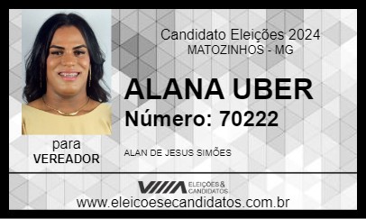 Candidato ALANA UBER 2024 - MATOZINHOS - Eleições