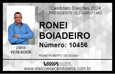 Candidato RONEI BOIADEIRO 2024 - PRESIDENTE OLEGÁRIO - Eleições