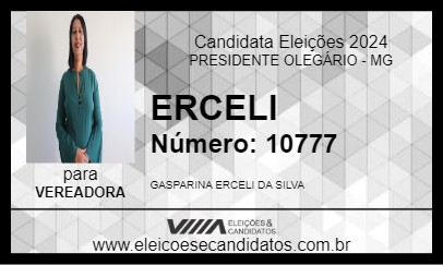 Candidato ERCELI 2024 - PRESIDENTE OLEGÁRIO - Eleições