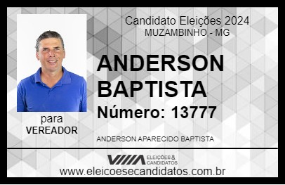 Candidato ANDERSON BAPTISTA 2024 - MUZAMBINHO - Eleições