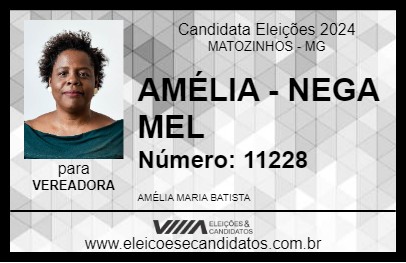 Candidato AMÉLIA - NEGA MEL 2024 - MATOZINHOS - Eleições