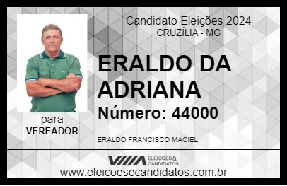 Candidato ERALDO DA ADRIANA 2024 - CRUZÍLIA - Eleições