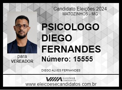 Candidato PSICOLOGO DIEGO FERNANDES 2024 - MATOZINHOS - Eleições