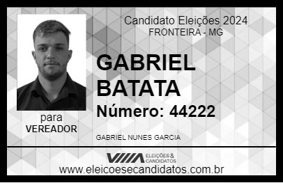 Candidato GABRIEL BATATA 2024 - FRONTEIRA - Eleições