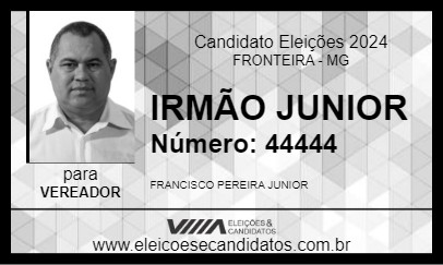 Candidato IRMÃO JUNIOR 2024 - FRONTEIRA - Eleições