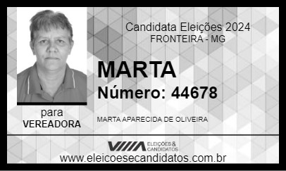 Candidato MARTA 2024 - FRONTEIRA - Eleições