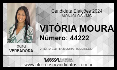 Candidato VITÓRIA MOURA 2024 - MONJOLOS - Eleições